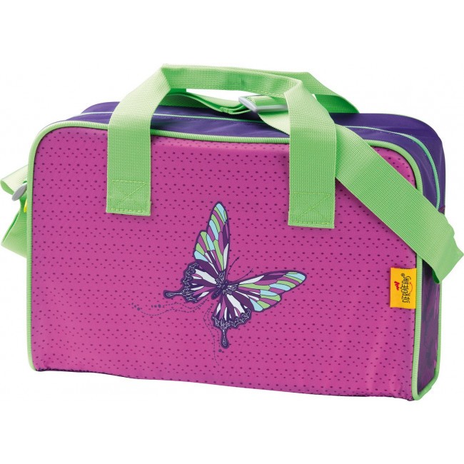 Школьный ранец DerDieDas Ergoflex Superlight с наполнением розовая бабочка Фиолетовый - фото №10