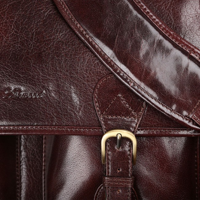 Мужской портфель Ashwood Leather 8190 Коньяк коричневый Cognac - фото №5