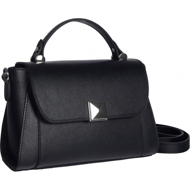 Женская сумочка BRIALDI Laura (Лаура) saffiano black - фото №1