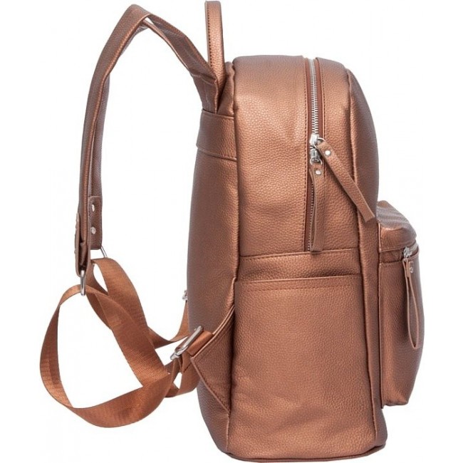 Кожаный рюкзак для девушки OrsOro D-236 Бронза - фото №2