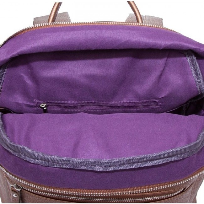 Кожаный рюкзак для девушки OrsOro D-236 Бронза - фото №4