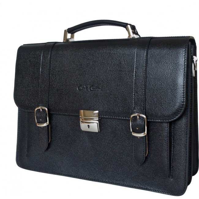 Кожаный портфель Carlo Gattini Tolmezzo 2023-30 Черный Black - фото №2