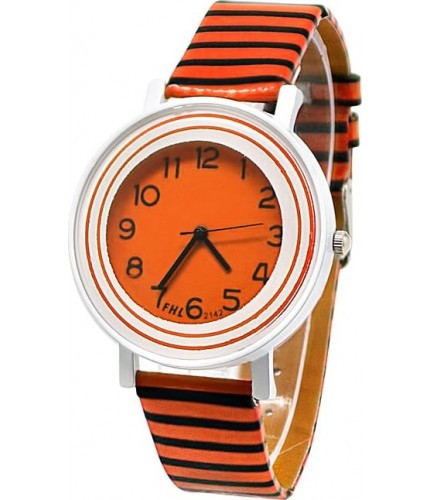 часы Kawaii Factory Часы "Stripy" Оранжевые- фото №1