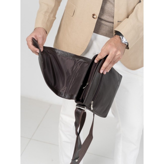 Мужская сумка Carlo Gattini Vallecorsa 5044-04 Brown Темно-коричневый - фото №11