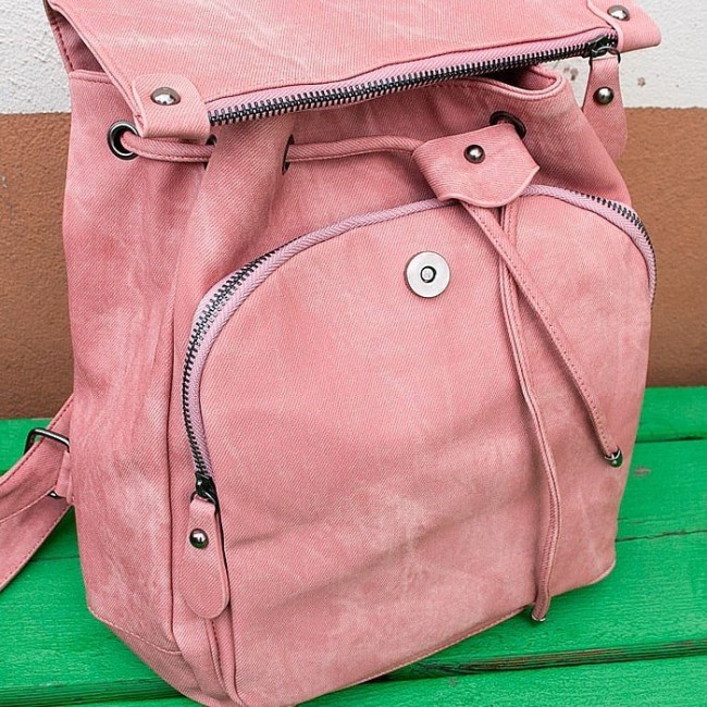 Рюкзак Kawaii Factory Рюкзак на кнопке Розовый - фото №3
