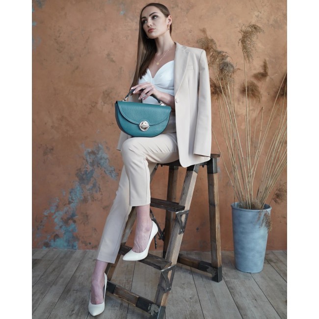 Женская сумочка на плечо BRIALDI Viola (Виола) relief turquoise - фото №7