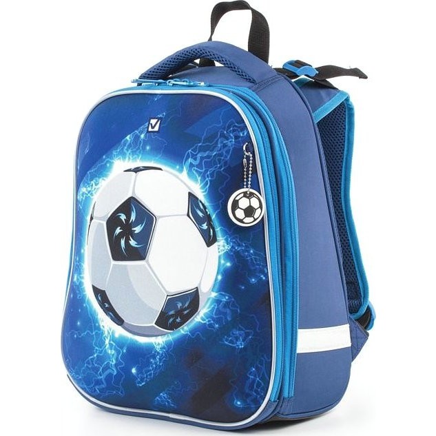 Рюкзак Brauberg Premium Футбольный мяч (синий) - фото №1