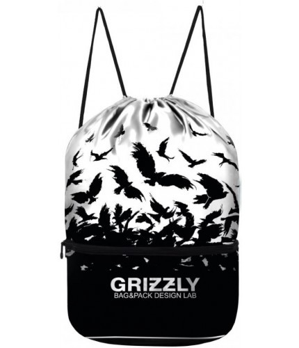 Мешок для обуви Grizzly OM-12-1 белый- фото №1