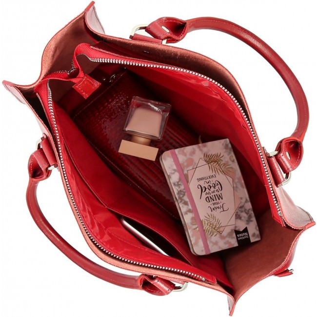 Женская сумка Versado B805 Relief red Рельефный красный - фото №4