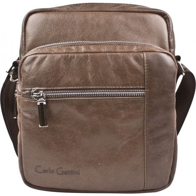 Кожаная мужская сумка Carlo Gattini Luviera 5048-02 Brown Темно-коричневый - фото №2
