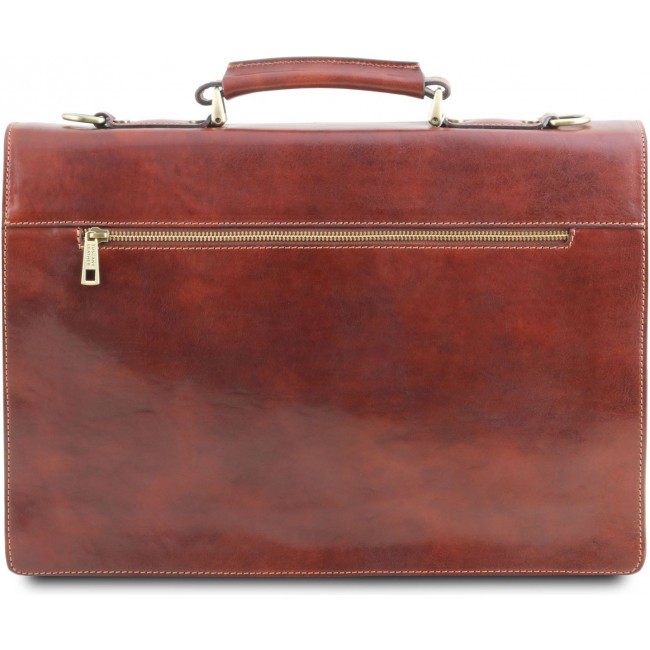 Кожаный портфель Tuscany Leather Assisi TL141825 Коричневый - фото №3