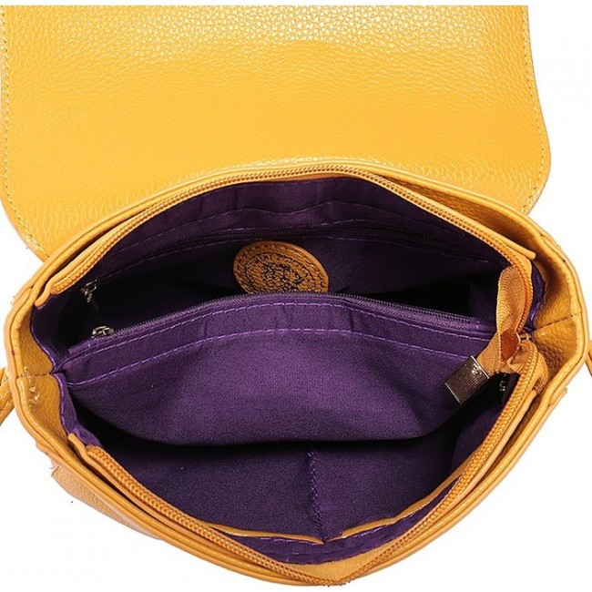 Женская сумка OrsOro D-152 Темно-желтый - фото №3