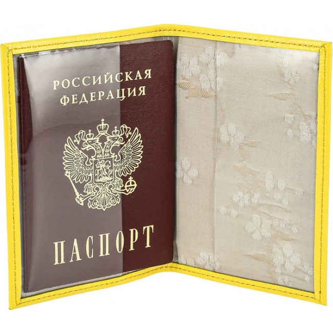 Обложка для паспорта Versado 063-1 yellow Желтый - фото №3