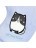 Подушка Kawaii Factory Cat голубая - фото №4