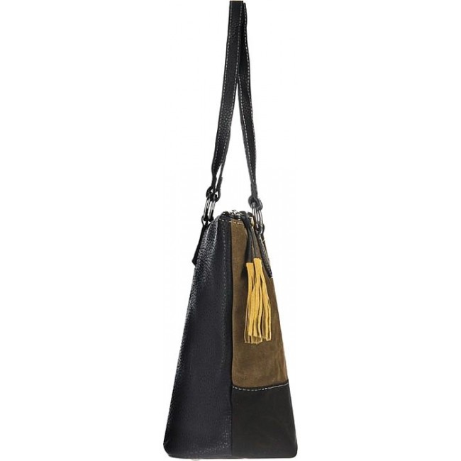 Женская сумка OrsOro D-110 Фьюжен оливковый - фото №2