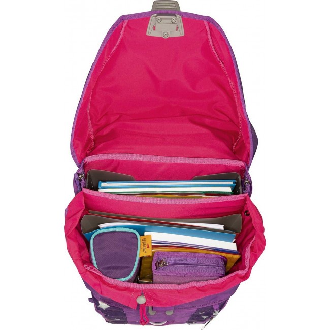 Школьный ранец DerDieDas Ergoflex Vario с наполнением сказочный единорог Фиолетовый - фото №5