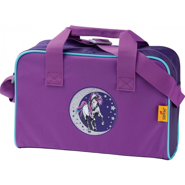 Школьный ранец DerDieDas Ergoflex Vario с наполнением сказочный единорог Фиолетовый - фото №7
