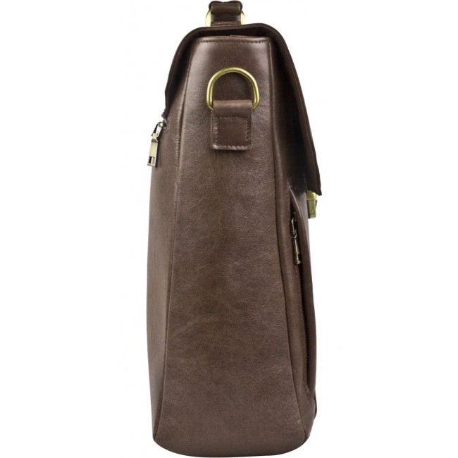 Кожаный портфель Carlo Gattini Strutto 2015-02 Brown Темно-коричневый - фото №4