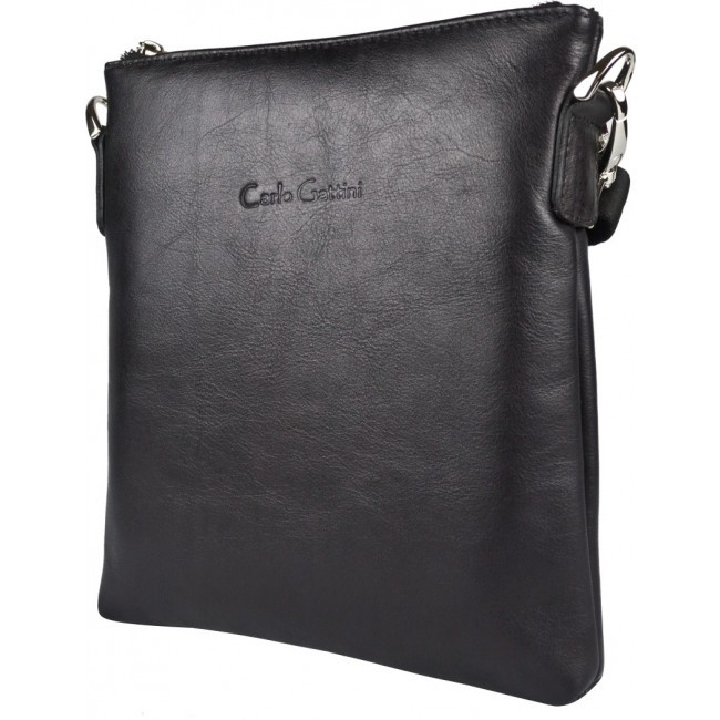 Кожаная мужская сумка Carlo Gattini Corneto 5047-01 Черный Black - фото №1