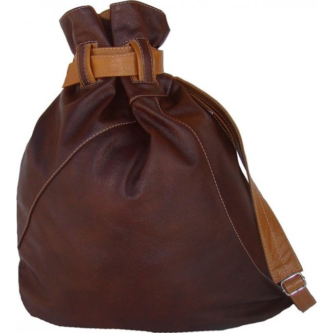 Женский кожаный рюкзак Sale Sofitone RL 005 B8-B3 Коричневый - Песочный - фото №2