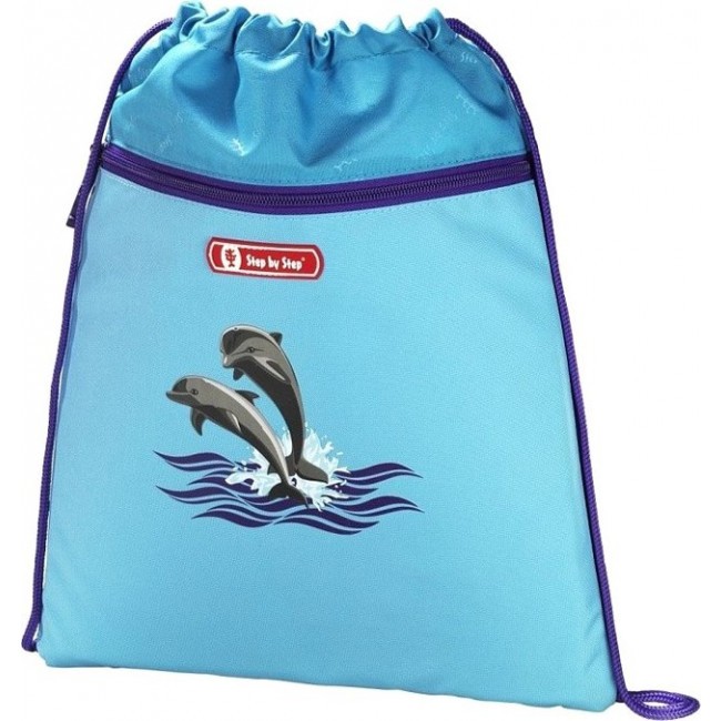 Рюкзак Step By Step Touch2 4 предмета Счастливые Дельфины голубой - фото №8
