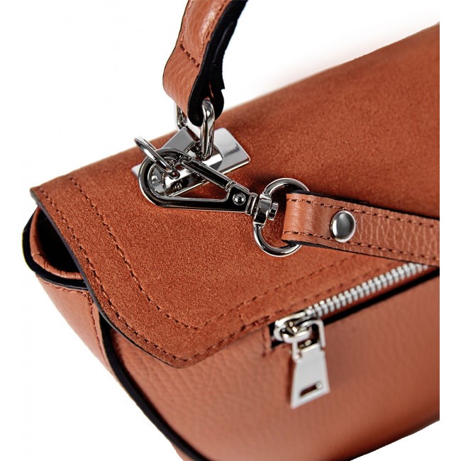 Женская сумочка на плечо BRIALDI Viola (Виола) relief orange - фото №9