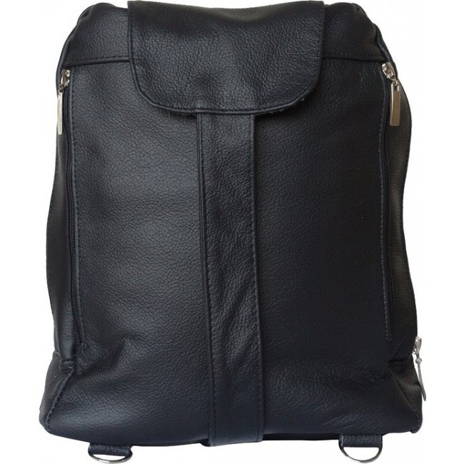 Кожаный рюкзак на одной лямке Ricadi Monzuno Черный - фото №3