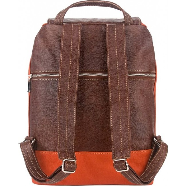 Кожаный рюкзак Sofitone RM 002 B8-B4 Коричневый-Терракот - фото №4