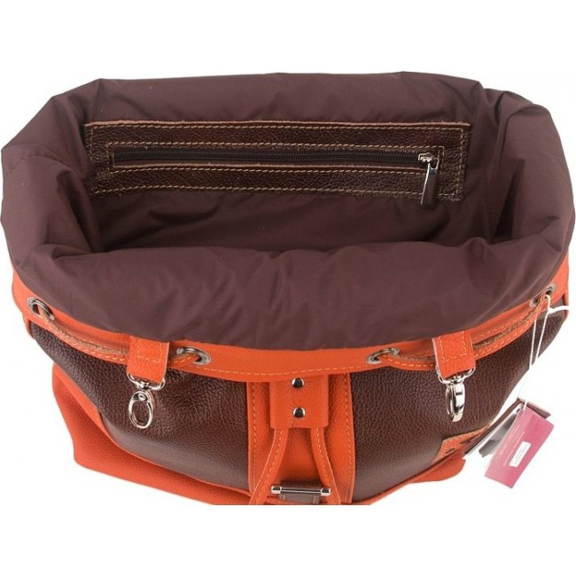 Кожаный рюкзак Sofitone RM 002 B8-B4 Коричневый-Терракот - фото №5