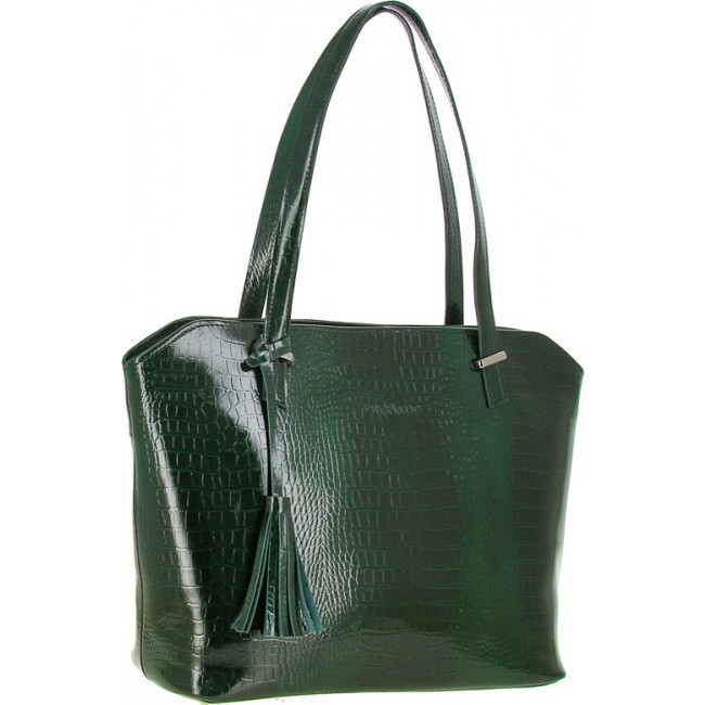 Женская сумка Versado VG502 Зеленый green croco - фото №2