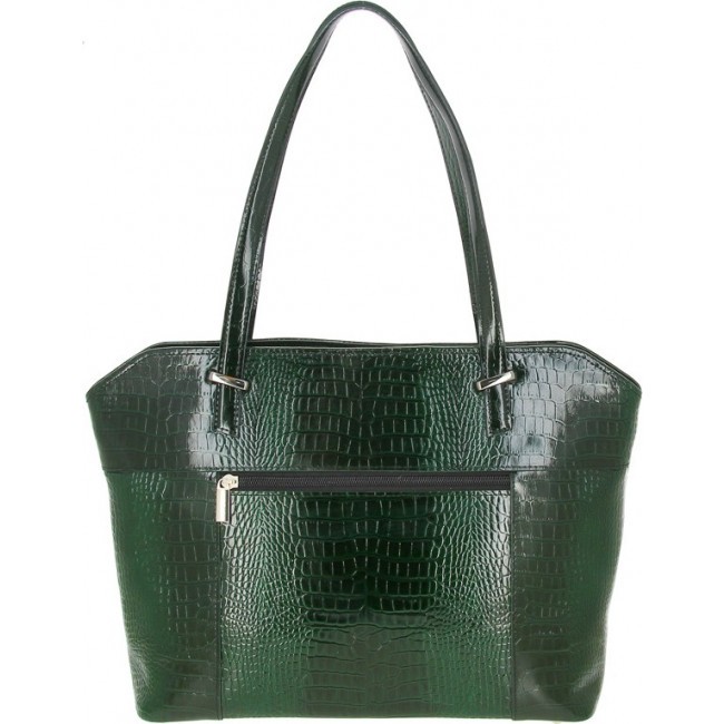 Женская сумка Versado VG502 Зеленый green croco - фото №4