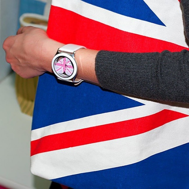 часы Kawaii Factory Часы "UK Love" Белые - фото №4
