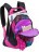 Рюкзак для девочки Grizzly RD-831-2 Черный розовый с цветами - фото №4