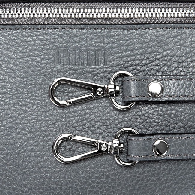 Женская сумочка на плечо BRIALDI Viola (Виола) relief grey - фото №9