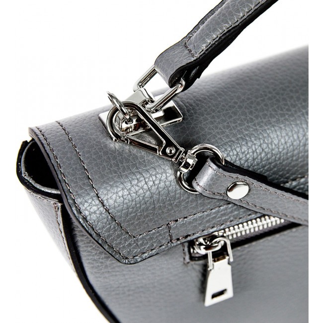 Женская сумочка на плечо BRIALDI Viola (Виола) relief grey - фото №8