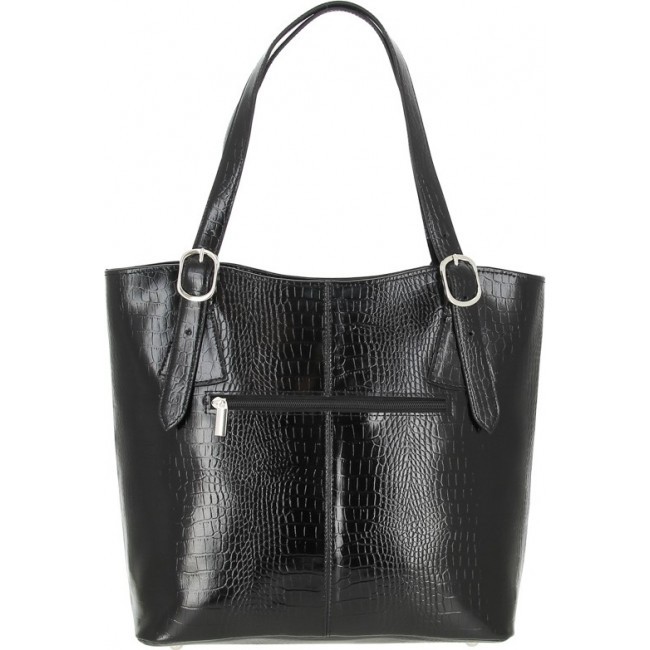 Женская сумка Versado VG513 Черный black croco - фото №4