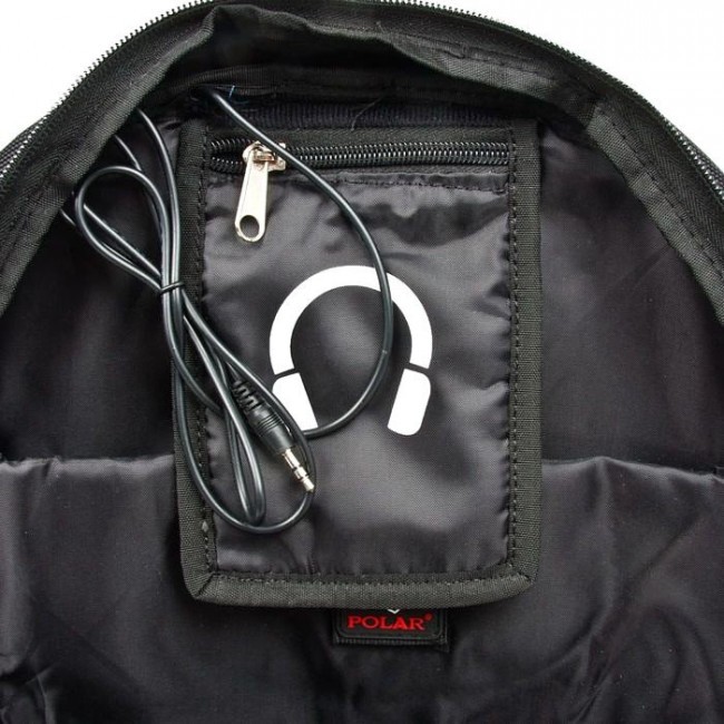Мужской рюкзак с карманами Polar 3034 Черный - фото №7