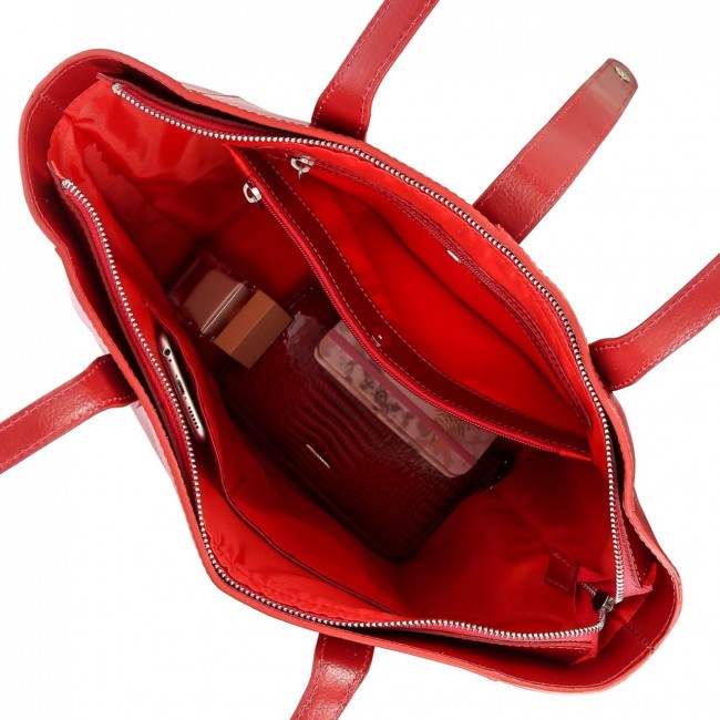 Женская сумка Versado B799 Relief red Рельефный красный - фото №3