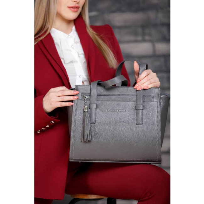 Женская сумка Lakestone Oakley Серый Grey - фото №8