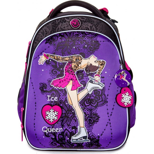 Школьный ранец Hummingbird Teens T115(Pur) Ice Queen Purple Фигурное катание - фото №2