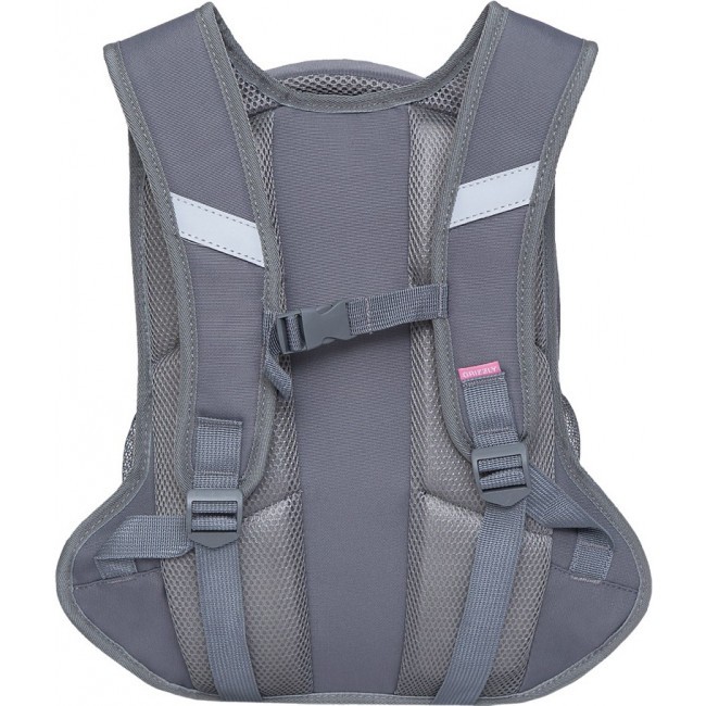 Школьный рюкзак Grizzly RG-161-2 серый-розовый - фото №3
