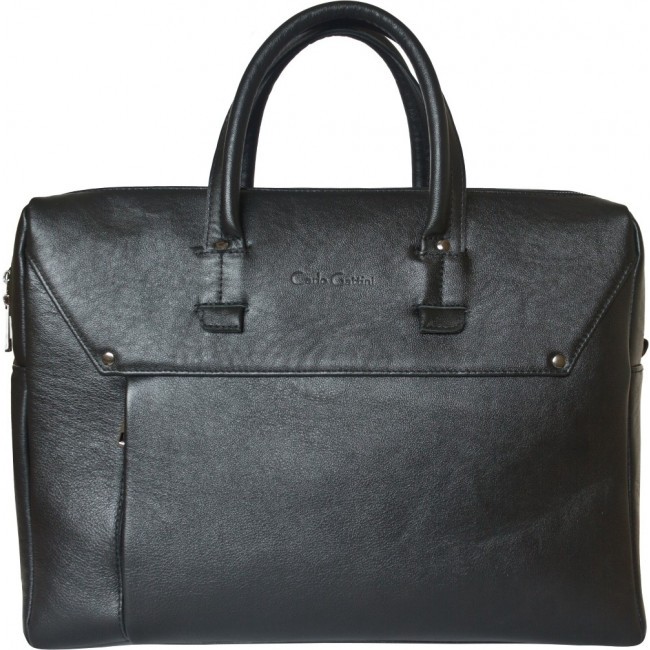 Кожаная мужская сумка Carlo Gattini Fontanelle 5039-01 Черный Black - фото №1