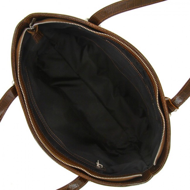 Женская сумка Versado VG502 Коричневый brown croco - фото №3