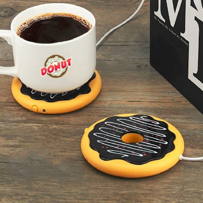 Зарядка Kawaii Factory USB-грелка для чашек Пончик - фото №3