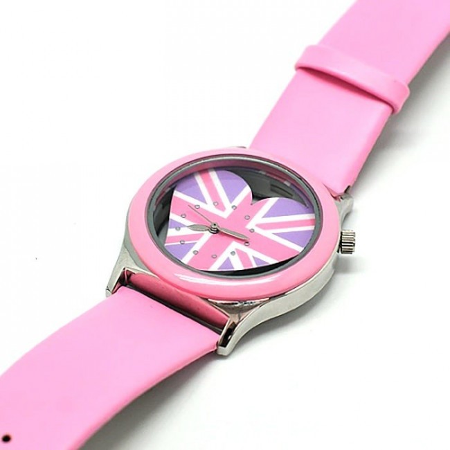 часы Kawaii Factory Часы "UK Love" Розовые - фото №3