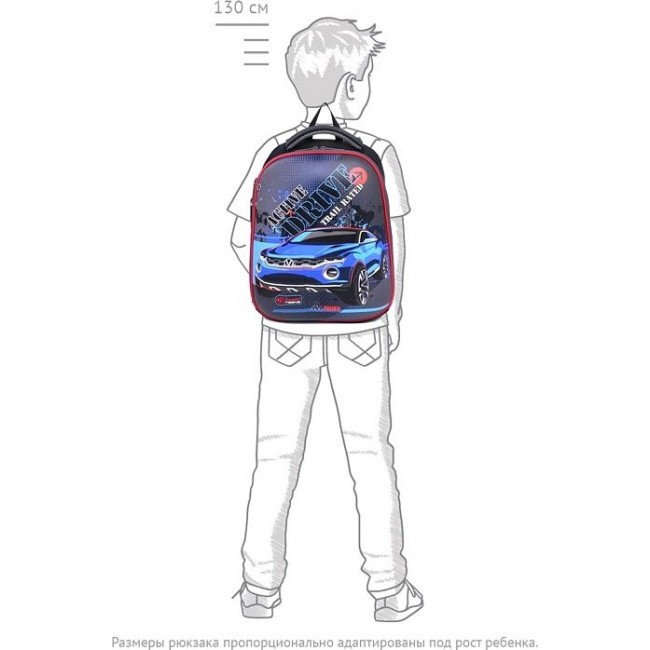 Школьный рюкзак формованный Hummingbird Teens Автомобиль - фото №4