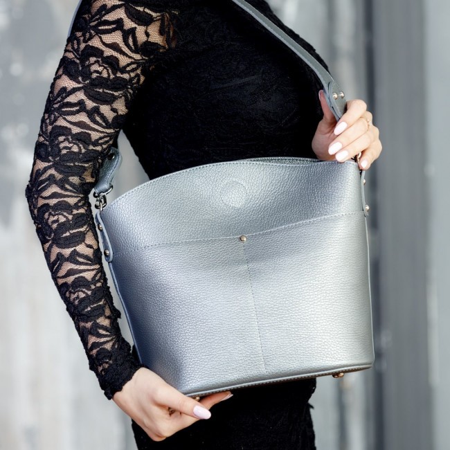 Женская сумка Lakestone Grindell Серебро Silver Grey - фото №7