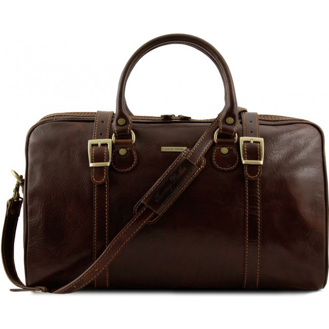 Дорожная кожаная сумка Tuscany Leather Berlino TL1014 Темно-коричневый - фото №1