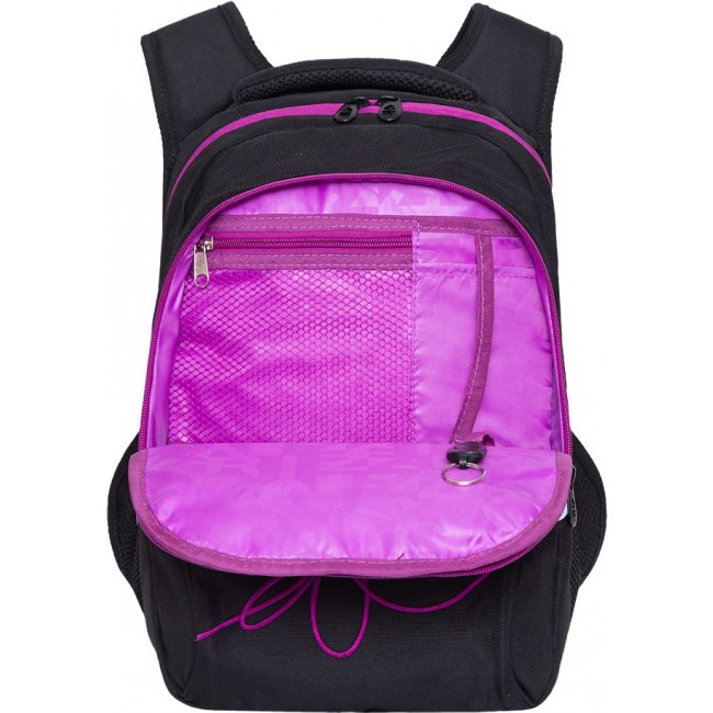 Школьный рюкзак Grizzly RG-161-2 черный-сиреневый - фото №4