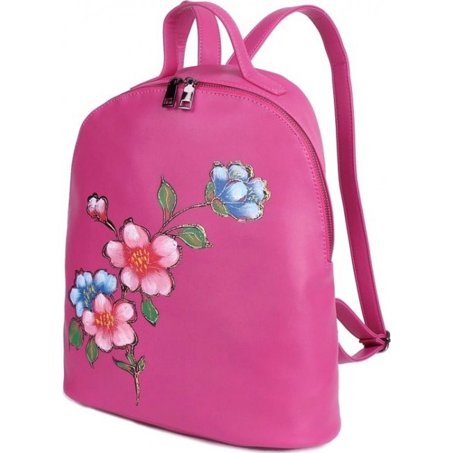 Рюкзак OrsOro DS-853 Розовый с цветами - фото №2